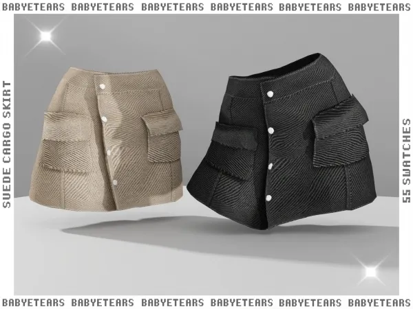 Alpha Suede cargo skirt babyetears - The Sims 4 Custom Content