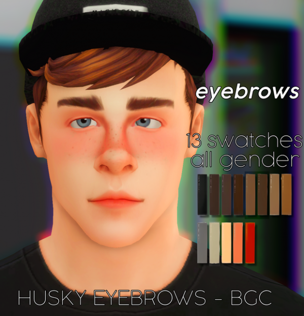 Maxis Match Husky Eyebrows by simsfinds - The Sims 4 Custom Content