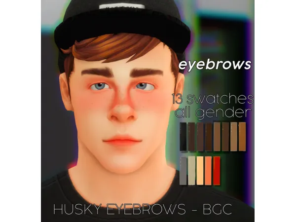 Maxis Match Husky Eyebrows - The Sims 4 Custom Content