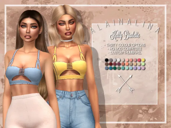 Maxis Match Kelly Bralette by alainalina - The Sims 4 Custom Content