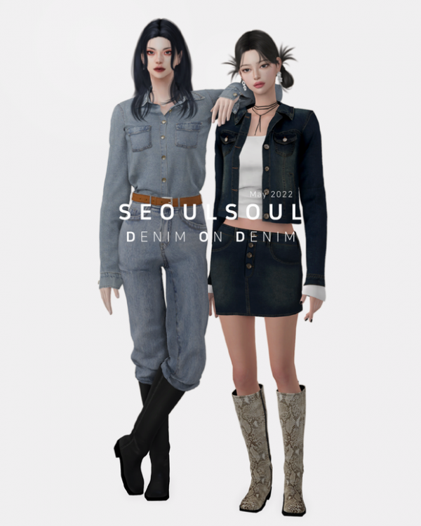 Alpha Denim on Denim by simsfinds - The Sims 4 Custom Content