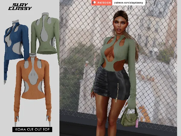 Alpha SC146 KOMA TOP by slayclassy - The Sims 4 Custom Content