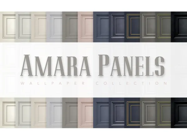Mix Amara Panel Walls - The Sims 4 Custom Content