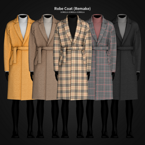Alpha Robe Coat (Remake) by simsfinds - The Sims 4 Custom Content