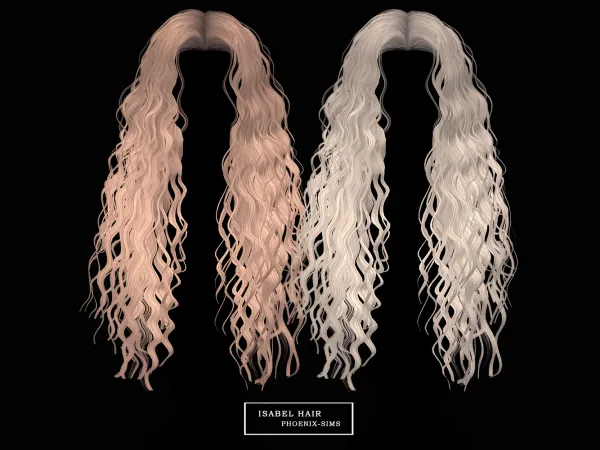 Alpha Isabel Hair by phoenixsims4 - The Sims 4 Custom Content
