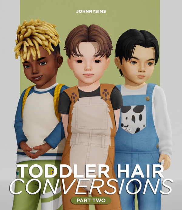 Maxis Match Toddler Hair Conversions Pt2 by simsfinds - The Sims 4 Custom Content