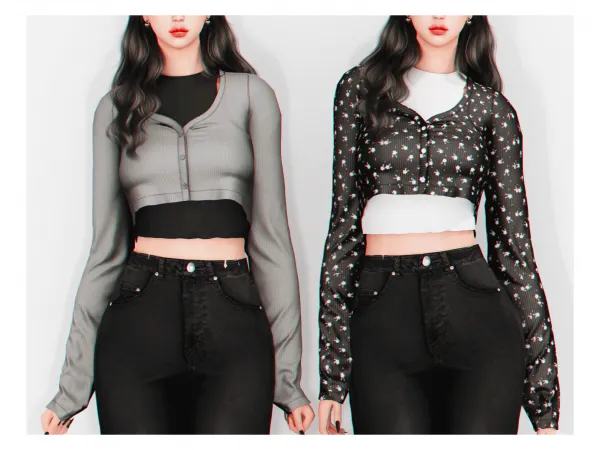 Alpha Nxde Top v1 - The Sims 4 Custom Content