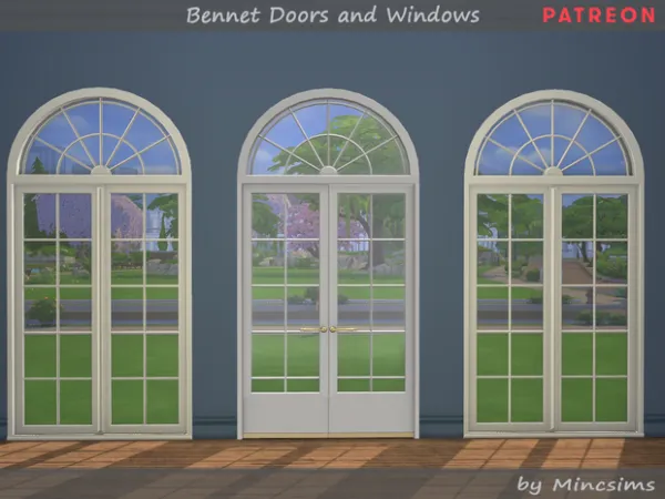 Mix Bennet Doors and Windows by mincsims - The Sims 4 Custom Content