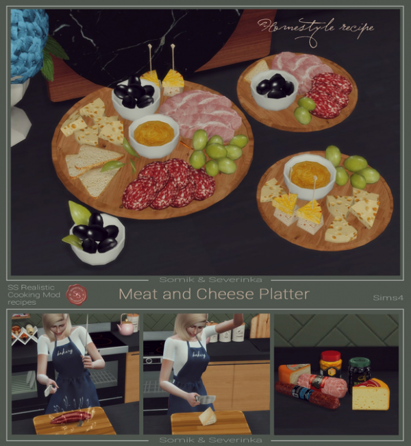 Mix Cheese And Meat Platter by simsfinds - The Sims 4 Custom Content