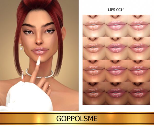 Alpha GPME GOLD Lips CC14 by simsfinds - The Sims 4 Custom Content
