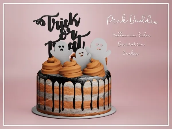 Alpha Halloween Cakes by pinkbaddie - The Sims 4 Custom Content