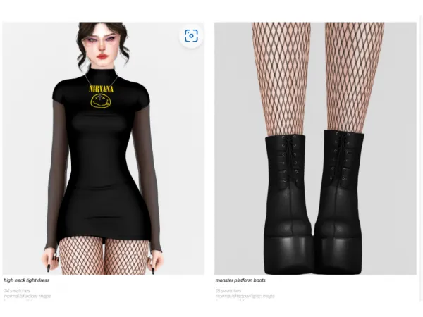 Alpha E Girl Aesthetic Set by BackTrack - The Sims 4 custom content