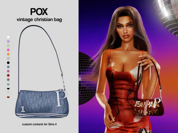 Alpha POX Vintage Christian Bag by bergdorfsims - The Sims 4 Custom Content