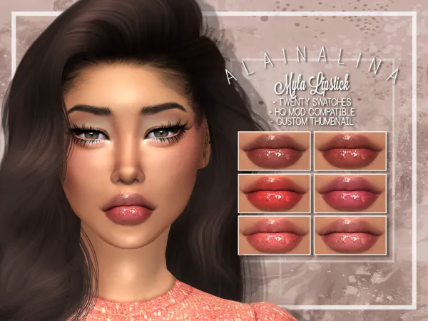 Maxis Match Myla Lipstick by alainalina - The Sims 4 Custom Content