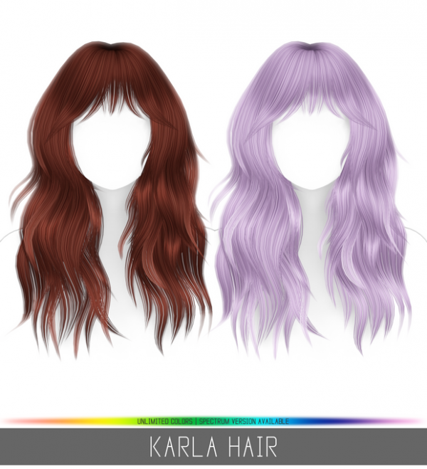 Alpha KARLA HAIR by simsfinds - The Sims 4 Custom Content