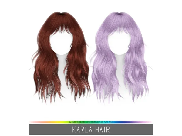 Alpha KARLA HAIR by simpliciaty - The Sims 4 Custom Content