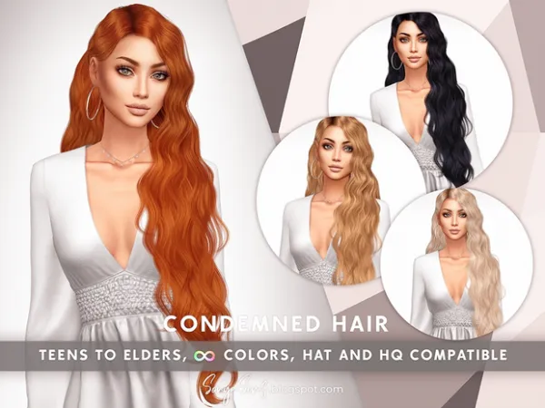 Alpha Condemned Hair by SonyaSims - The Sims 4 Custom Content