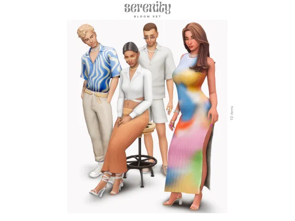 Maxis Match Bloom Set (10 items) by Serenity - The Sims 4 Custom Content