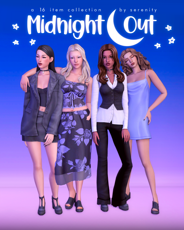 Maxis Match Midnight Out Collection (16 items) by simsfinds - The Sims 4 Custom Content