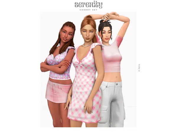 Maxis Match Cherry Set (6 items) by Serenity - The Sims 4 Custom Content