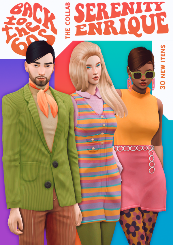 Maxis Match Serenity X Enrique Back To The 60s Collection PART 1 by simsfinds - The Sims 4 Custom Content