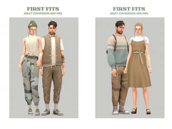 Maxis Match First Fits Kit Adult Conversion Add Ons II byadrienpastel - The Sims 4 Custom Content