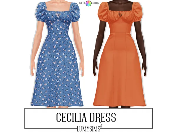Alpha Cecilia Dress by lumysims - The Sims 4 Custom Content
