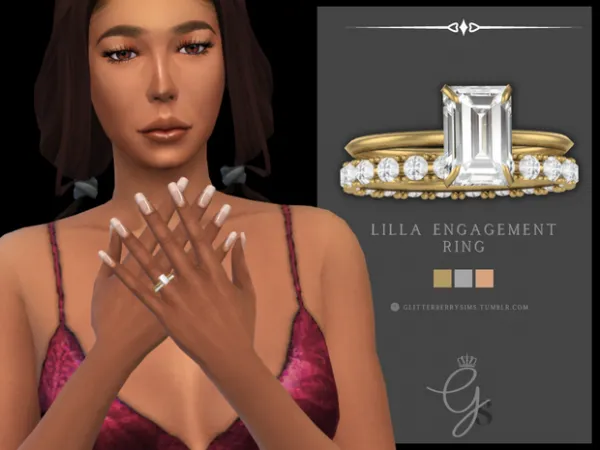 Mix Lila Engagement Ring by simsfinds - The Sims 4 Custom Content