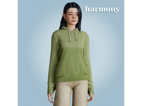 Alpha Harmony hoodie by amelylina - The Sims 4 Custom Content