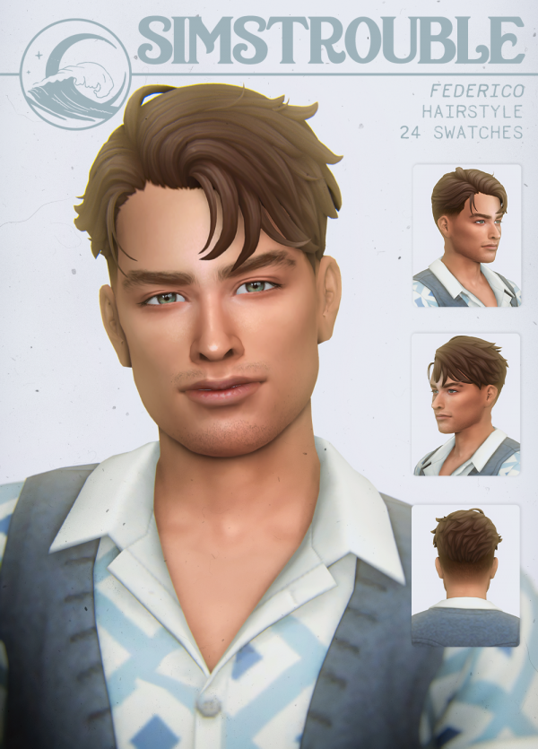 Maxis Match FEDERICO by simsfinds - The Sims 4 Custom Content