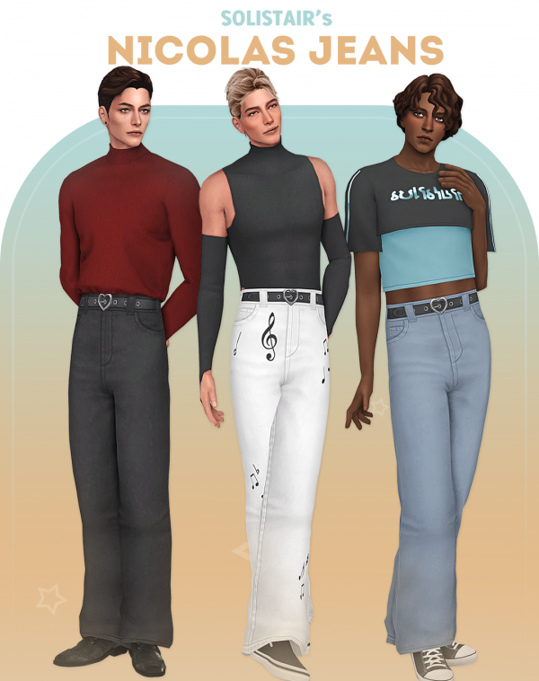 Maxis Match Nicolas Jeans Male Frame by simsfinds - The Sims 4 Custom Content