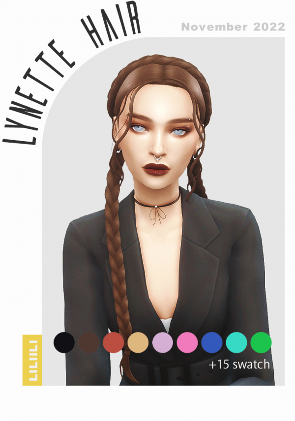 Alpha Lynette Hair by simsfinds - The Sims 4 Custom Content