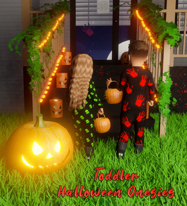 Alpha Halloween Toddler Onesies by simmerkatex - The Sims 4 Custom Content