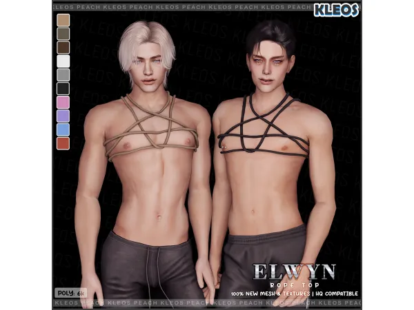 Alpha Elwyn Rope Top - The Sims 4 Custom Content