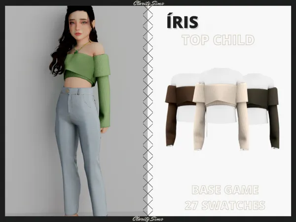 Alpha Íris Top Child by clarity-sims - The Sims 4 Custom Content