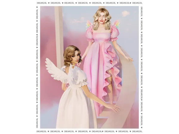 Alpha RUFFLE GOWN - The Sims 4 Custom Content