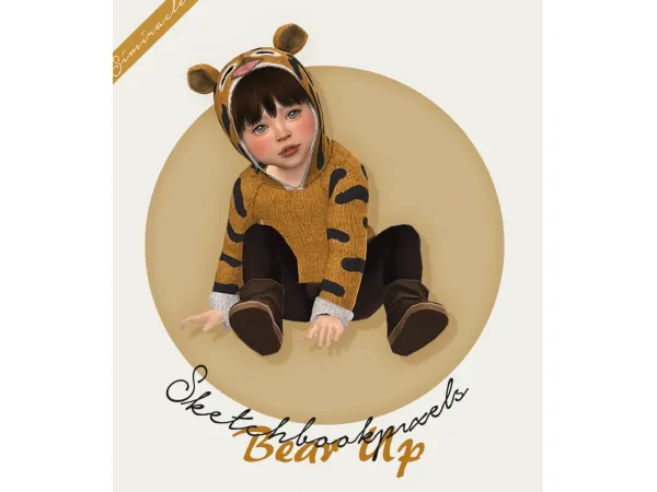 Maxis Match Sketchbookpixels Bear Up 3T4 by simiracle - The Sims 4 Custom Content