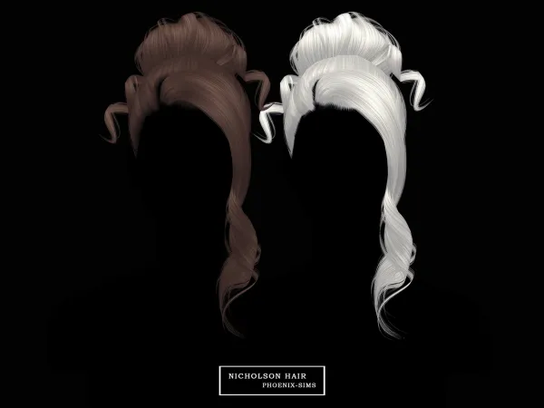 Alpha Nicholson Hair by phoenixsims4 - The Sims 4 Custom Content