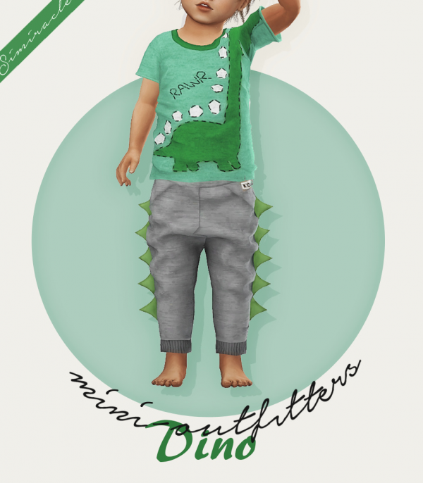 Maxis Match Dino Joggers Toddler Version 3T4 by simsfinds - The Sims 4 Custom Content