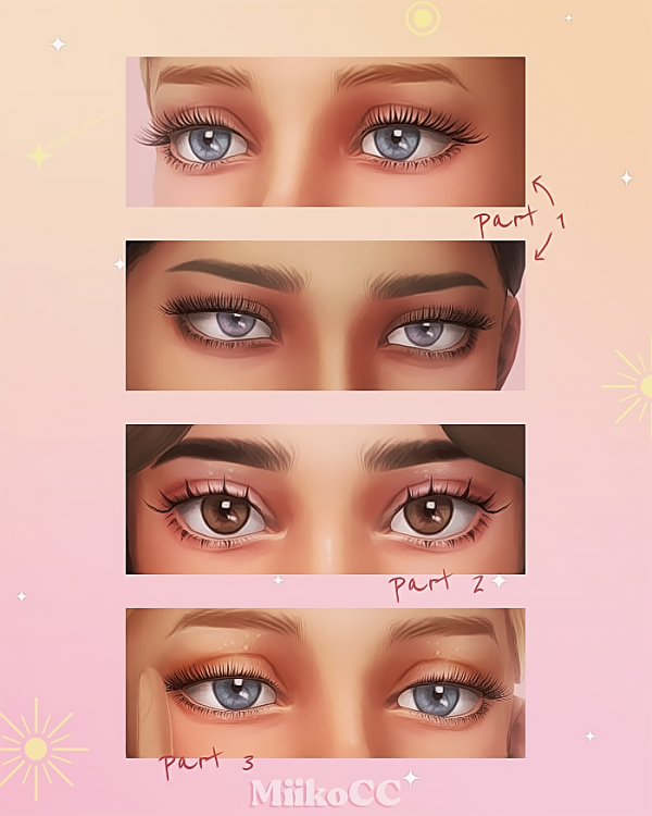Maxis Match 3D eyelashes Skin details by simsfinds - The Sims 4 Custom Content