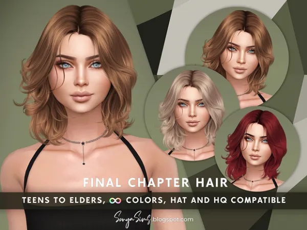 Alpha Final Chapter hair by sonyasims - The Sims 4 Custom Content