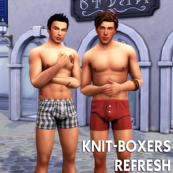 Maxis Match Knit Boxers Refresh Sims by simsfinds - The Sims 4 Custom Content