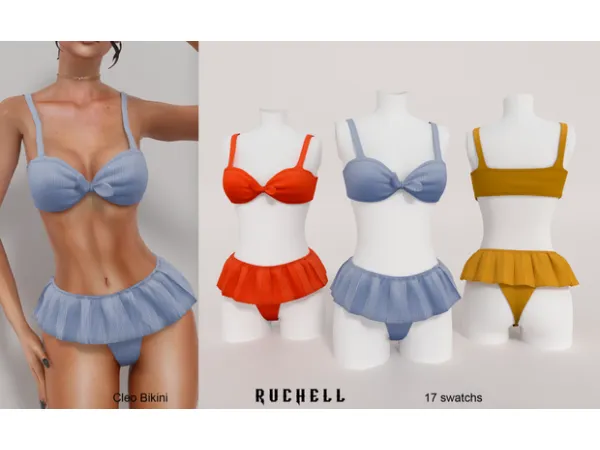 Alpha Cleo Bikini Free by ruchellsims - The Sims 4 Custom Content