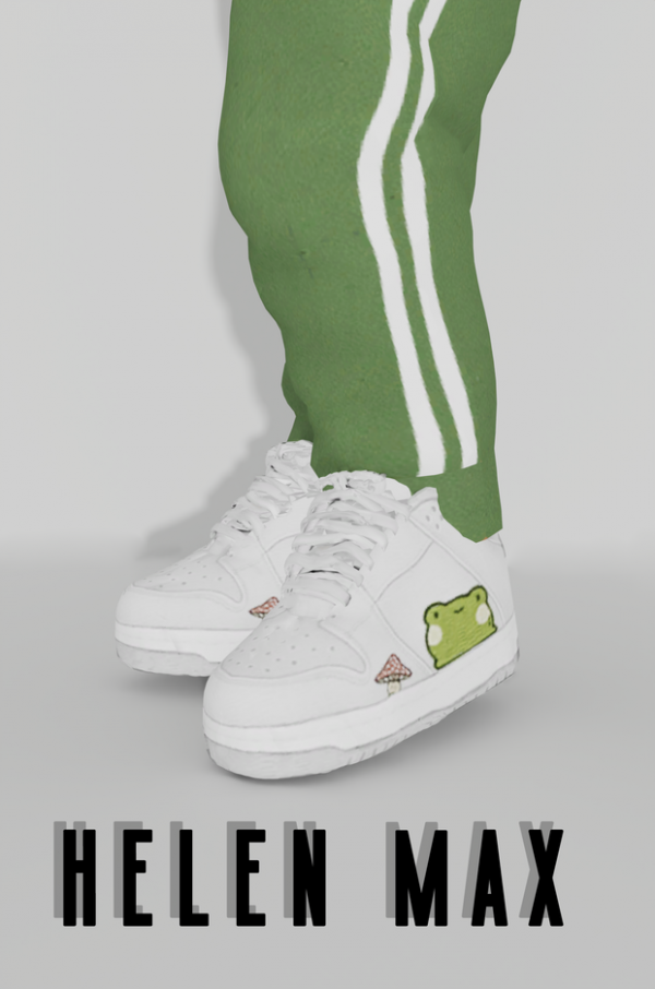 Alpha Helen Max frog sneakers by simsfinds - The Sims 4 Custom Content