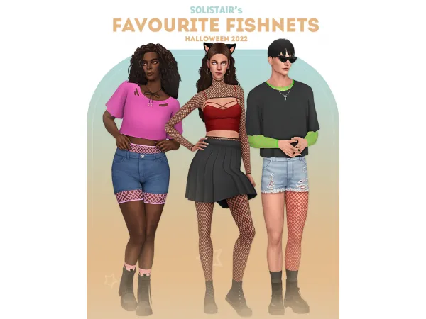 Maxis Match Halloween 2022 Favourite Fishnets - The Sims 4 Custom Content