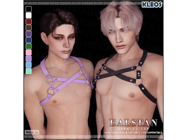Alpha Ealstan Harness Top - The Sims 4 Custom Content