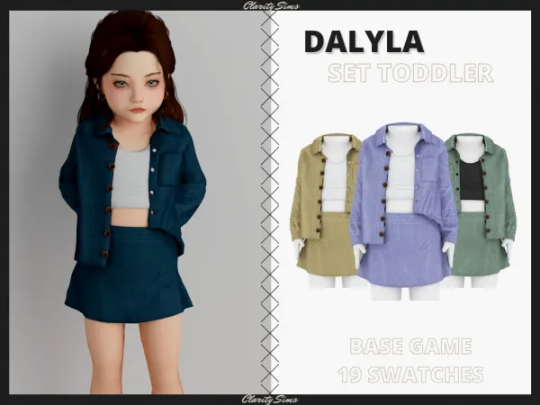 Alpha Dalyla Set Toddler by clarity-sims - The Sims 4 Custom Content