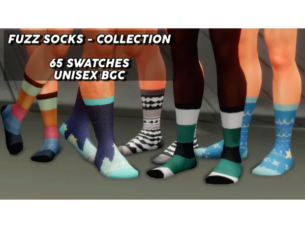 Maxis Match Fuzz Socks Collection (BGC) - The Sims 4 Custom Content