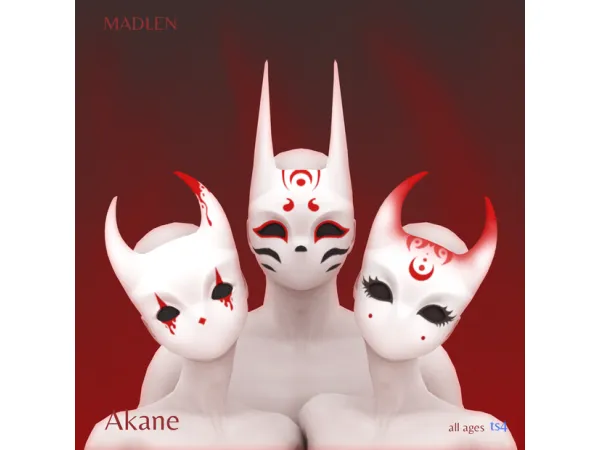 Maxis Match Akane Halloween Masks - The Sims 4 Custom Content