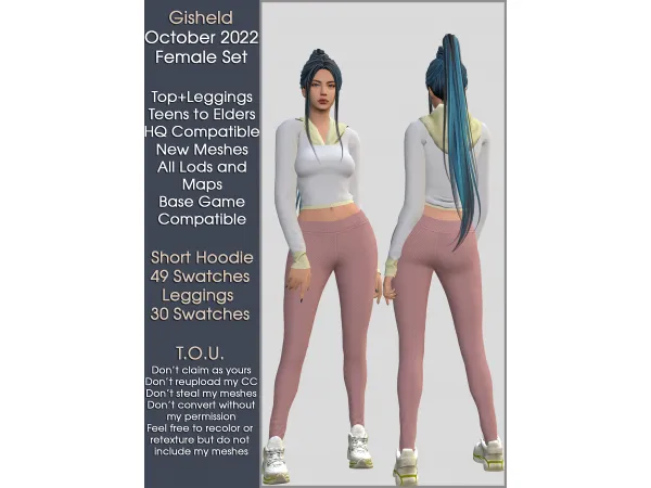 Maxis Match October 2022 Female Set by gisheld - The Sims 4 Custom Content
